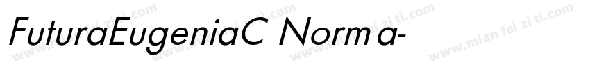 FuturaEugeniaC Norma字体转换